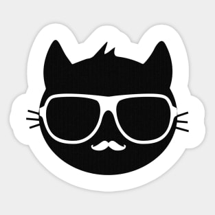 Movember Kitteh Sticker